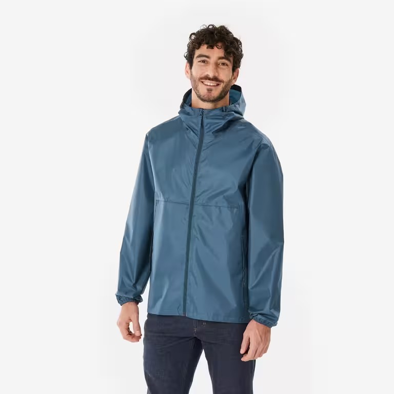Áo khoác leo núi chống gió và chống nước dành cho nam Raincut Full Zip – Xanh
