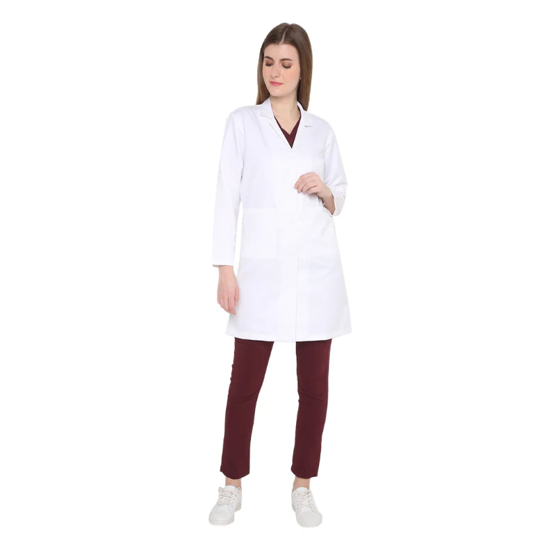 Áo khoác bác sĩ/áo khoác phòng thí nghiệm dài tay cao cấp dành cho nữ.