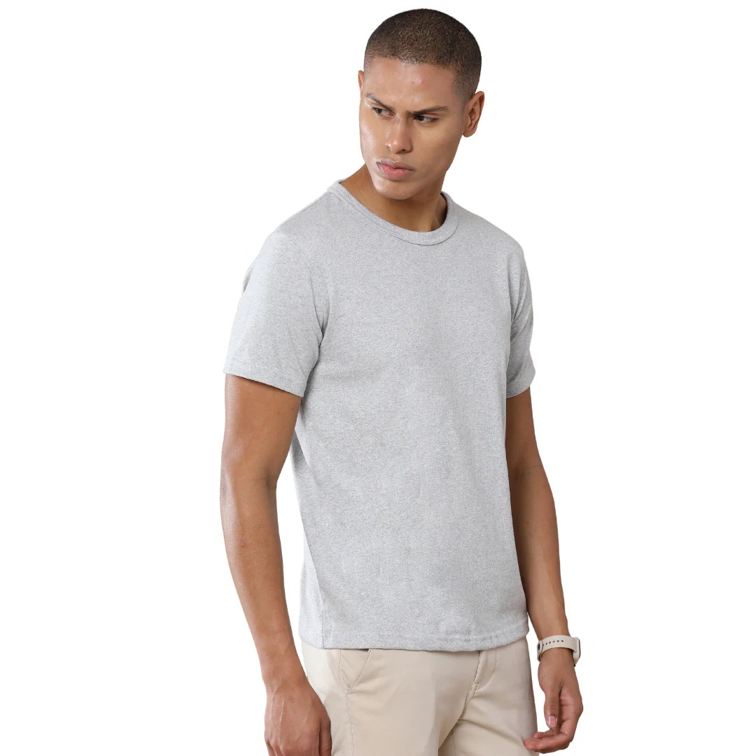 Áo thun cổ tròn chất liệu cotton