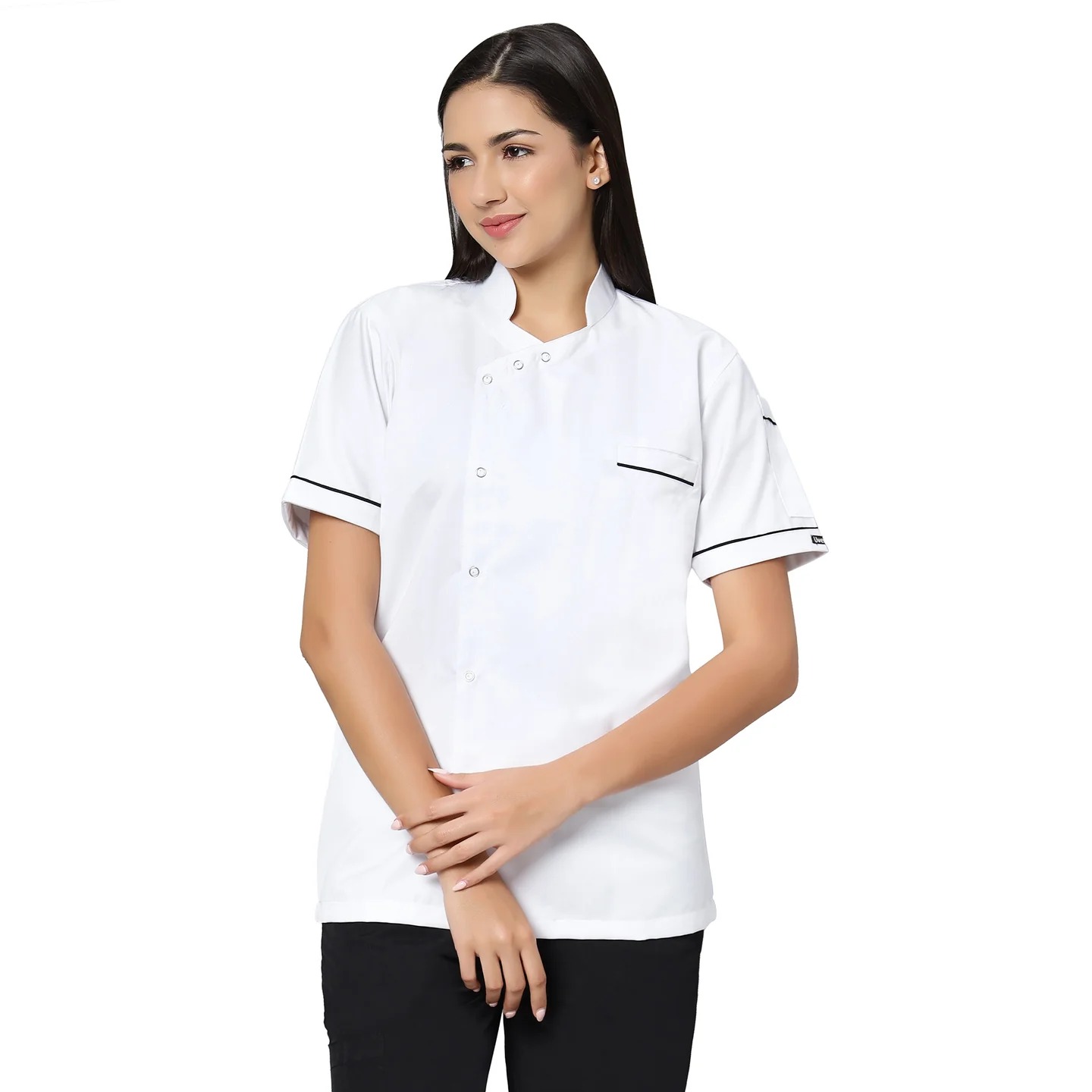 Áo khoác nha sĩ hiện đại màu trắng