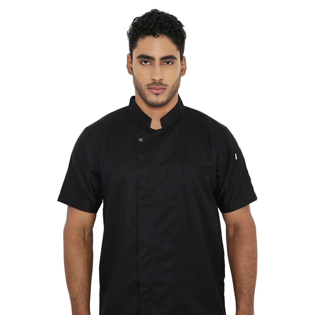 Áo khoác có khóa kéo màu đen