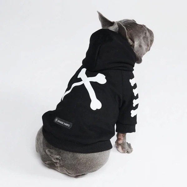 Áo hoodie cho chó – Màu đen và phản quang
