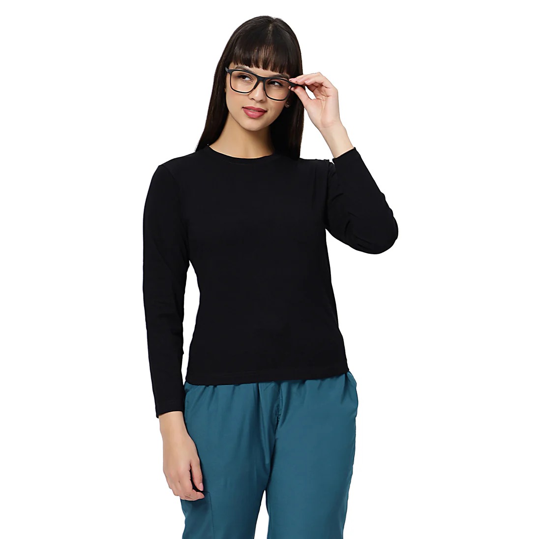 Women’s Premium Black Under Scrub Top